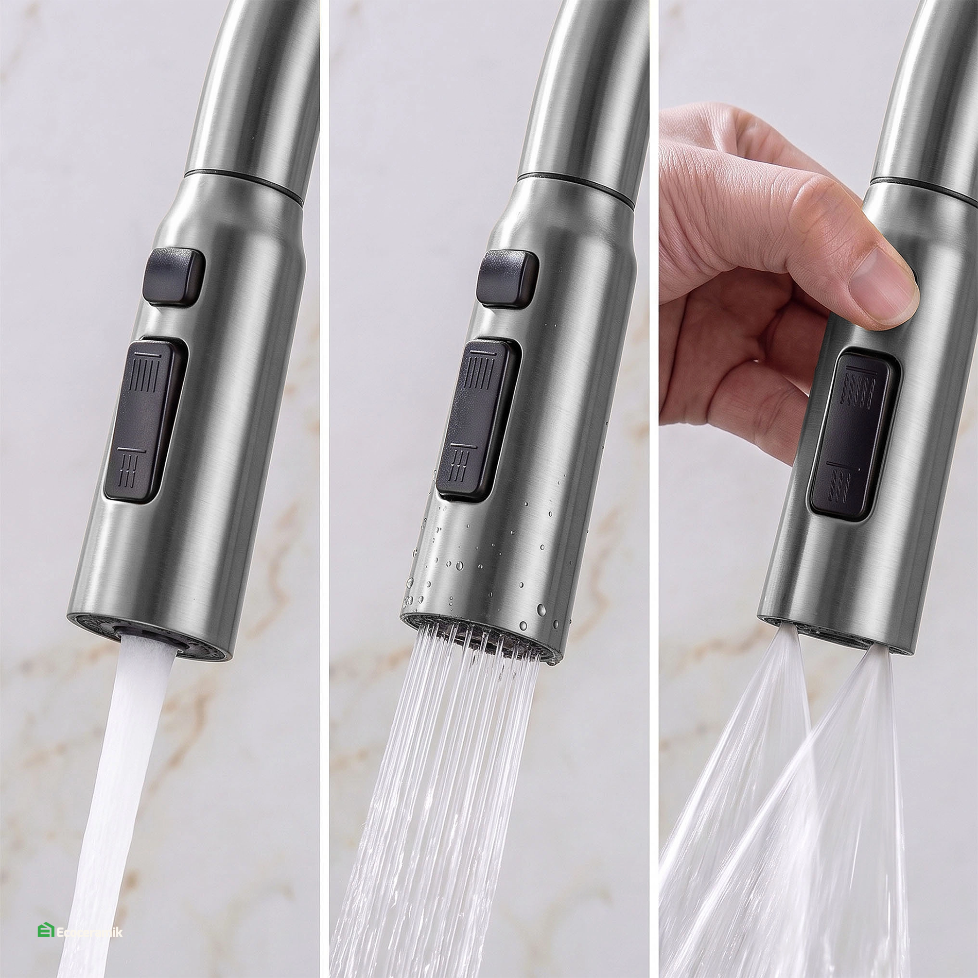 Lavadero de cocina Multifuncional 7 teclas MAX ACERO SUS 304 c/Plateado - Premium