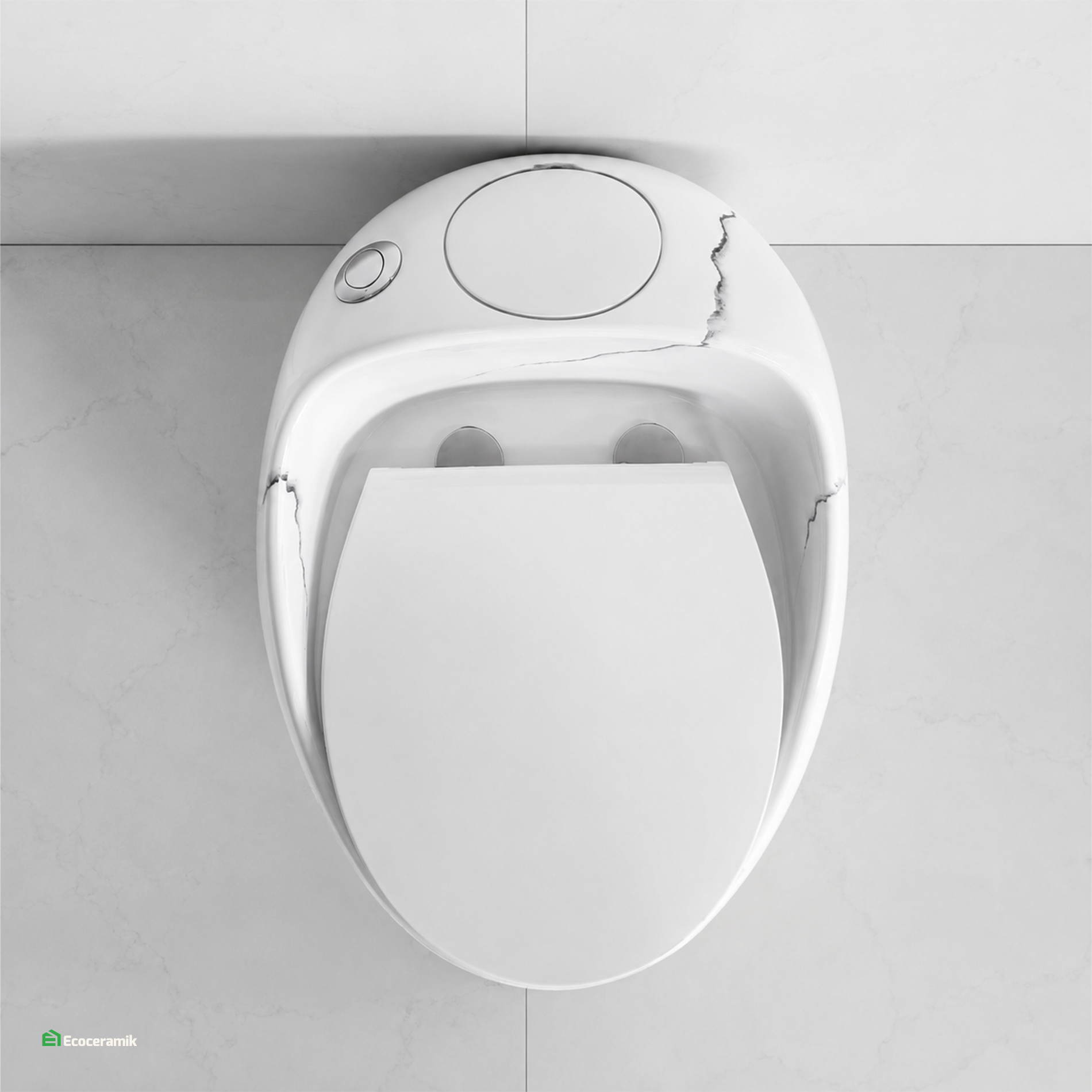 Inorodo one piece Calacata Blanco - Modelo Huevo Turbo Jet - Premium