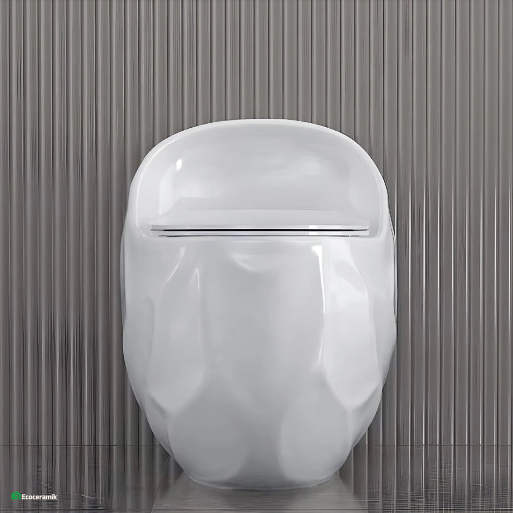 Inodoro one piece Rocoso Blanco - Modelo Huevo Premium