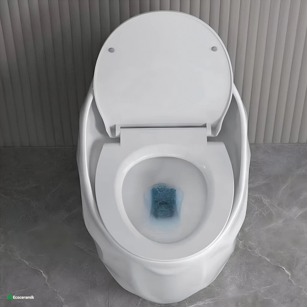 Inodoro one piece Rocoso Blanco - Modelo Huevo Premium