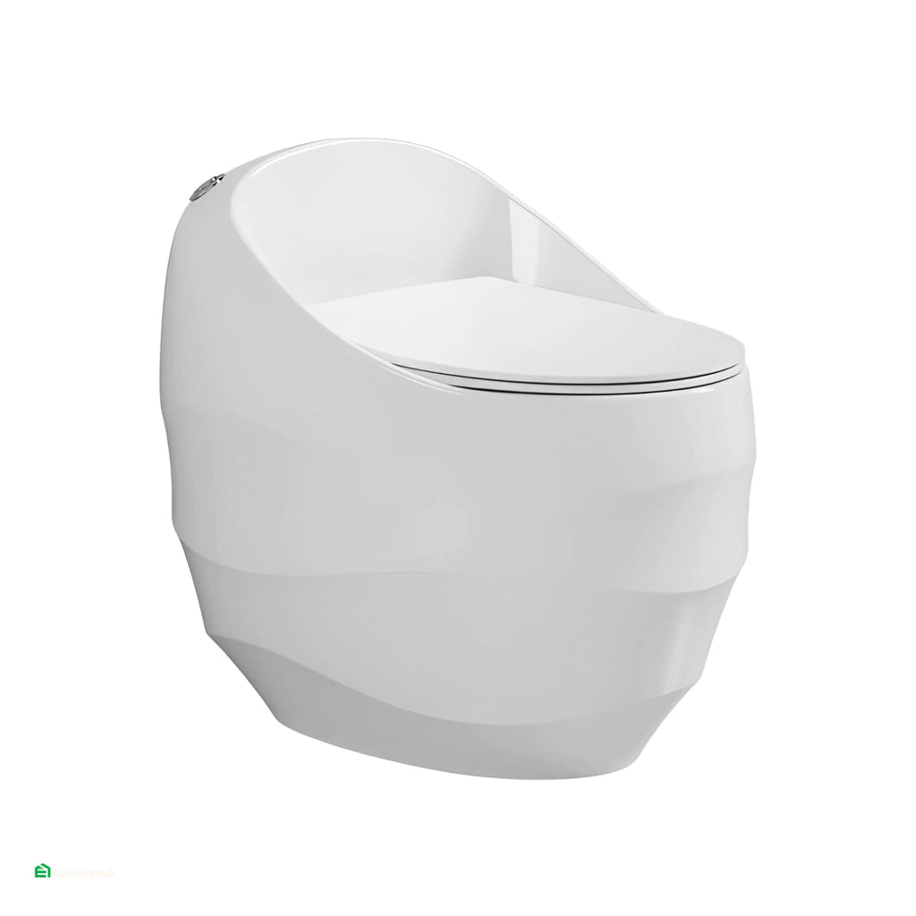Inodoro One Piece Praga Blanco – Modelo Huevo Ondas - Premium